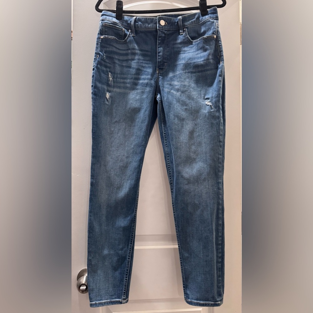 White House Black Market Women's Medium Blue Straight-Leg Jeans